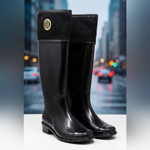 Tommy Hilfiger women's black rain boot size 9